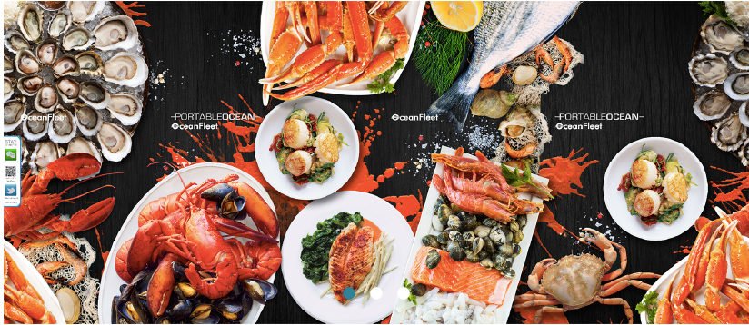 Seafood feast wrap