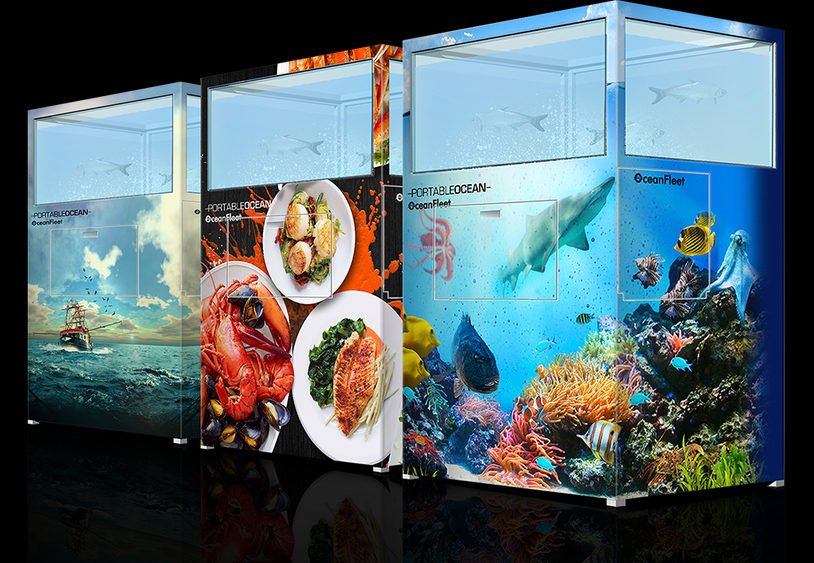 Tanks with printed cabinet wraps